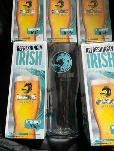Rockshore beer pint glasses