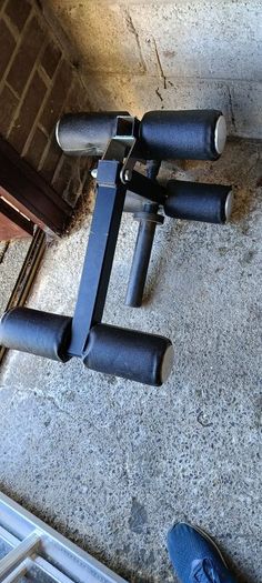 Dumbbells and rack, bench, dips station