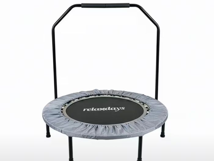 Unused Fitness Trampoline with Handrail. Foldable, 102 cm