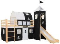 main image for ad Children's Loft Bed Frame with Slide &amp; Ladder Pinewood 97x208 cm