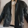 Lined faux leather biker jacket Image 5