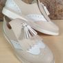Girls GEOX respira D Thymar loafers leather slip on shoes Size UK 1.5 EU 34 pink white tassel BRAND NEW Image 2