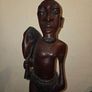 Large carved wooden African Man Statue Image 2
