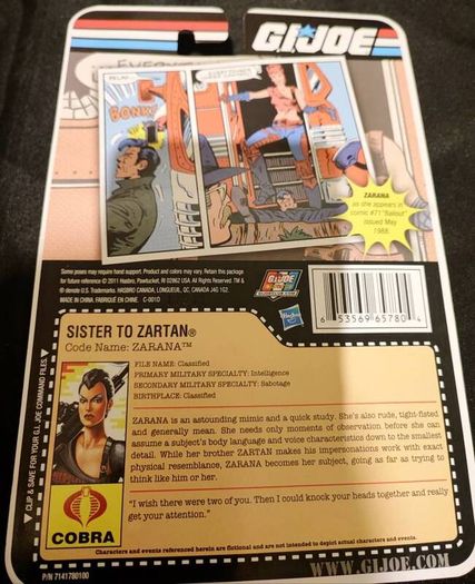 GI JOE SDCC exclusive 2011 Cold Slither Zarana