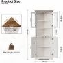 170cm Tall Corner Storage Cabinet, 5-Tier Farmhouse Corner Cabinet Image 2