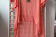 tunic Bnwt short sleeve tunic top asymmetrical freesize  14/16