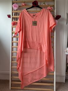 tunic Bnwt short sleeve tunic top asymmetrical freesize  14/16