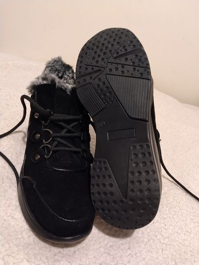 black suede boots, new