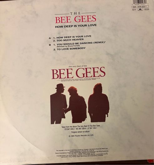 Bee Gees How Deep Is Your Love including the Bruce Forest remix of You Should Be Dancing