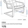 Barely Used IKEA POANG Armchair with Footstool in Dundalk Image 5