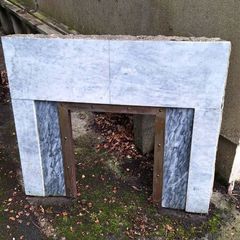 Marble fireplace inset