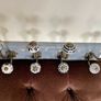 New Unused Stylish Entryway Mounted Ceramic and Brass Coat Hanger Image 7