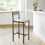 Set of 2 Bar Chairs | 67cm Counter Stools with Backrest  Metal Frame & Padded S Image 5
