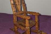 Vintage folk art miniature rocking chair