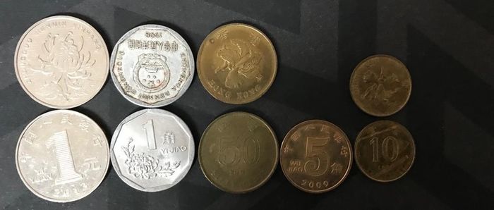 Coins from China and Hong Kong