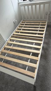 white single bed