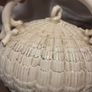 Rare Antique Belleek 1st Period Neptune Coral Teapot with Lid Early Black Mark Image 7