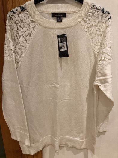 Cream Jumper lace insert BNWT