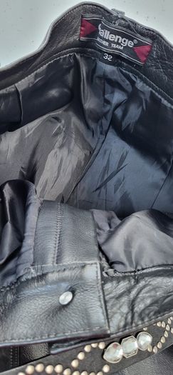 Challenge Leather Team Ladies Motorcycle trousers (black leather jeans style) - Sz 32 (Fit 12UK) - Rrp 189 (New)