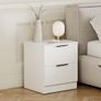 2 Drawer Bedside Cabinets Set of 2 White Image 5