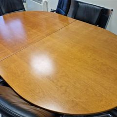 Oval Meeting Table & Filing Cabinet