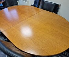 Oval Meeting Table & Filing Cabinet