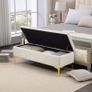 Storage Bench with Storage, load capacity up to 120 kg, 120 x 44 x 44.5 cm, Beige Image 3
