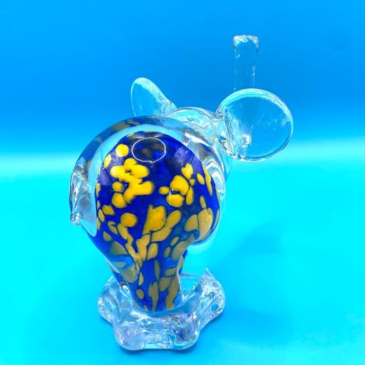 Vintage Murano Style Art Glass Elephant Paperweight
