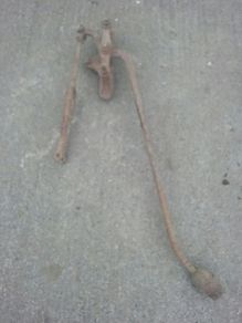 Old cast iron wall mounted hand water pump