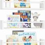 Nursery Book Shelves, 16.5 Inch Floating Book Shelves for Wall Set of 3, Baby Nursery Decor, Solid Wood Wall Mounted Shelves for Children's Room, Bedroom,Bathroom,Kitchen,and More (Natural White) Image 2