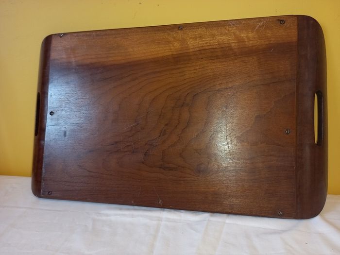 Antique \ Vintage Serving Dark Hardwood Tray