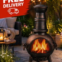 Cast Iron Chiminea Patio Heater