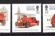 1991 Isle of Man Fire Engines Commemorative Stamps Mint Never Hinged (MNH)