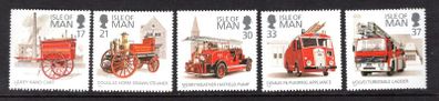 1991 Isle of Man Fire Engines Commemorative Stamps Mint Never Hinged (MNH)