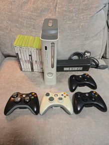 Xbox 360 Console 20GB 4 Controllers PSU Games Halo COD FIFA NFS Bundle