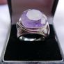 Vintage 80s Sterling Silver 925 Amethyst Quartz Gecko Statement Ring Size T - 11,65g Image 5
