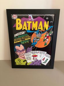 Batman DC Comic Print Poster in Frame - The Riddler Superhero Picture - 50cm x 35cm