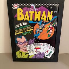 Batman DC Comic Print Poster in Frame - The Riddler Superhero Picture - 50cm x 35cm