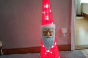 Christmas light up santa decoration.