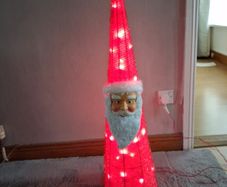 Christmas light up santa decoration.