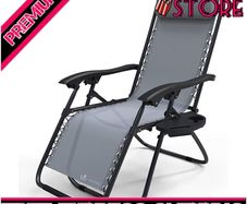 Zero Gravity Chair, Folding Sun Loungers, Recliner Garden Chairs, Outdoor Deck Chairs with Cup and Phone Holder (FREE SHIPPING)