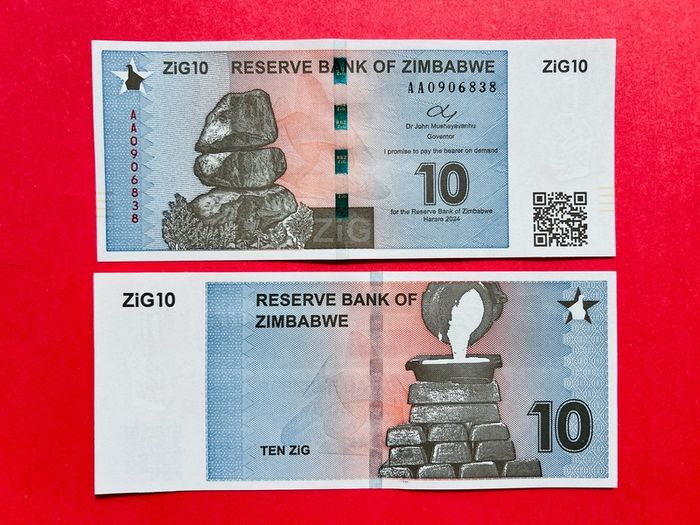 Zimbabwe . 10  Zig  2024   Pick  110   ( Uncirculated )