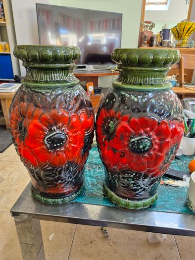 Pair of West German Floor vases