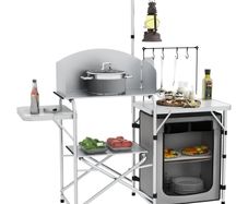 Multi-Feature Folding Camping Kitchen, with Wind Shield