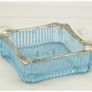 Alexandrite Neodymium Crystal Ashtray Solid 800 Silver Overlay Image 3