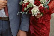 Artificial flower wedding bouquet