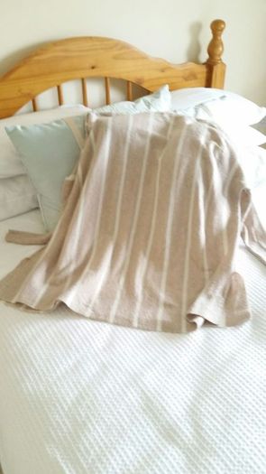 Cream/Beige Striped Jumper/Poncho