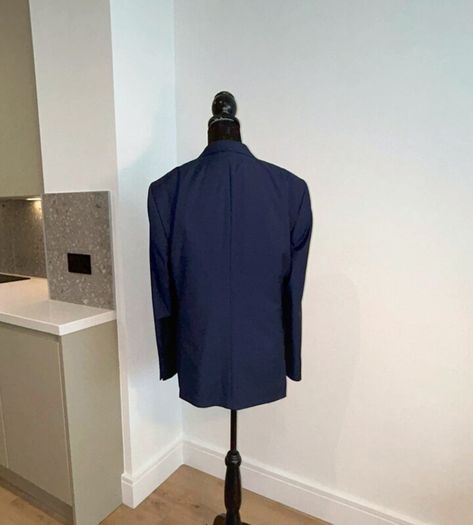 Benetti Three Piece Tailored Fit Suit Petrol Blue