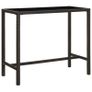 7 Piece Garden Bar Set Poly Rattan Brown Image 2