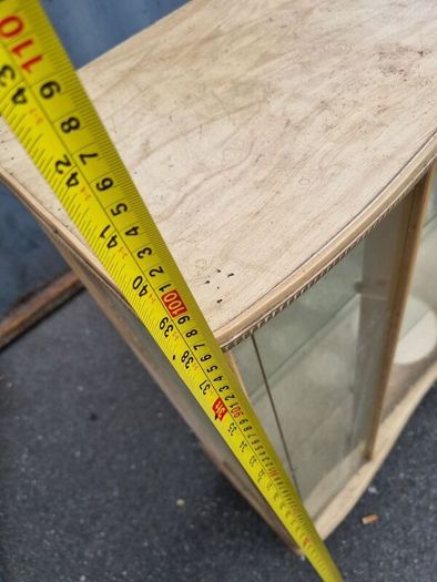 vintage mid century glass display cabinet